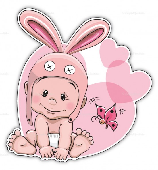 Geboortebord baby konijnoor meisje 1