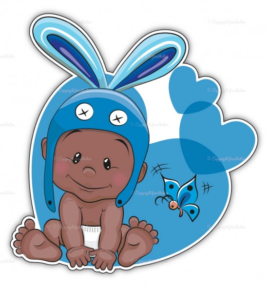 Geboortebord baby konijnoor jongetje 3