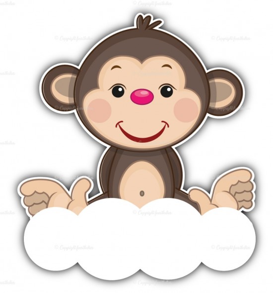 Geboortebord Bruin aapje