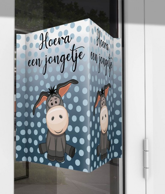 Geboorte raambord ezeltje