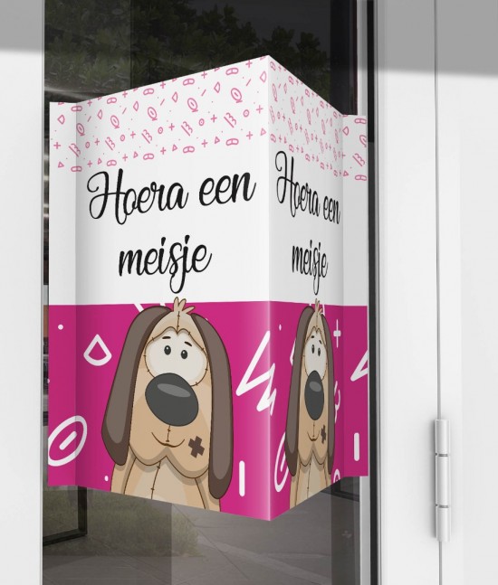Geboorte raambord hondje meisje