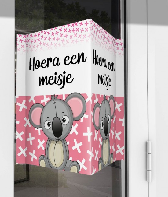 Geboorte raambord koala meisje