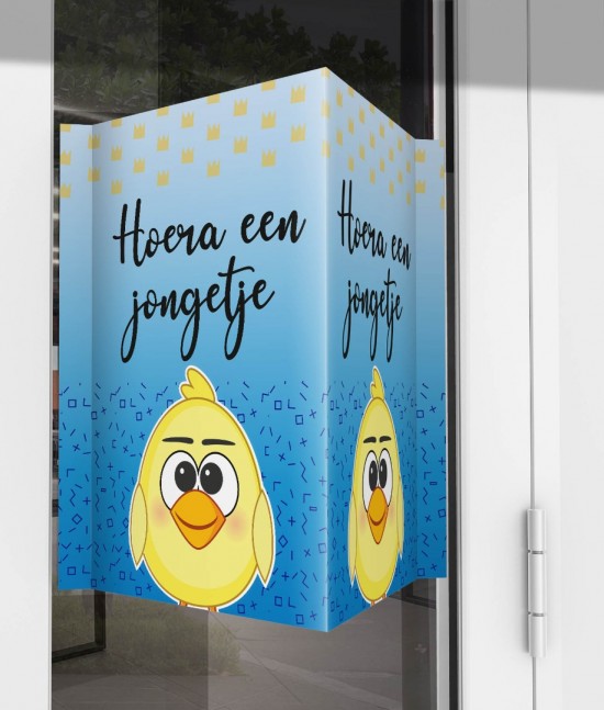 Geboorte raambord kuikentje