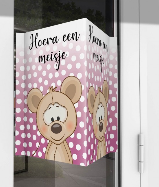 Geboorte raambord muisje meisje