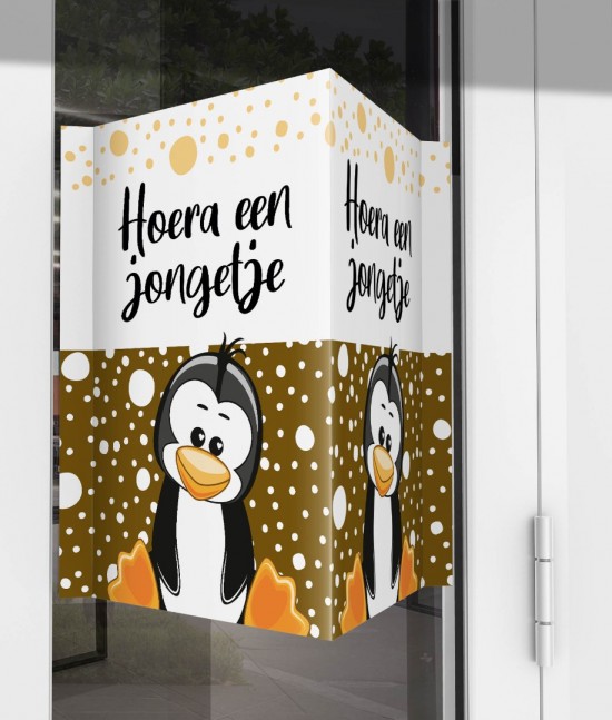 Geboorte raambord pinguin v2