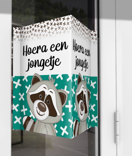 Geboorte raambord wasbeertje