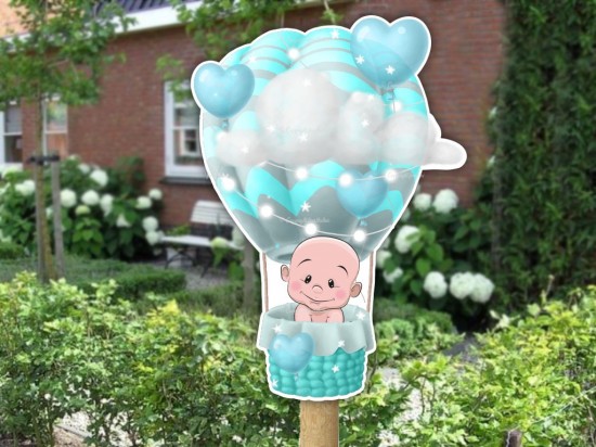 Geboortebord ballon baby