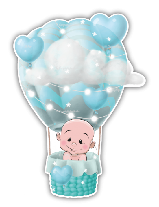 Geboortebord ballon jongetje