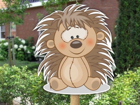 Geboortebord buiten egeltje