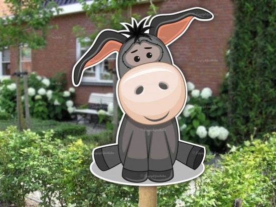 Geboortebord buiten ezeltje