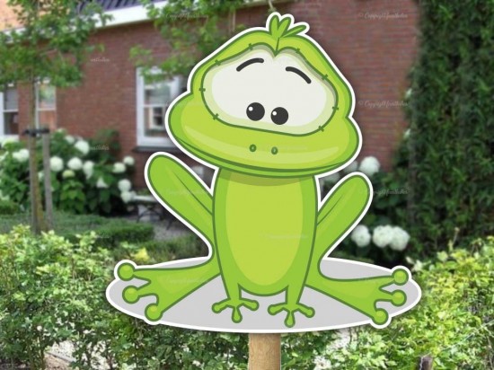 Geboortebord buiten kikkertje