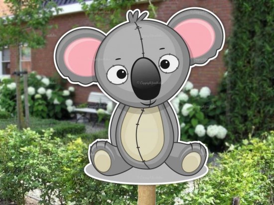 Geboortebord buiten koala