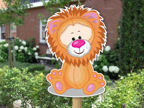 Geboortebord buiten leeuwtje