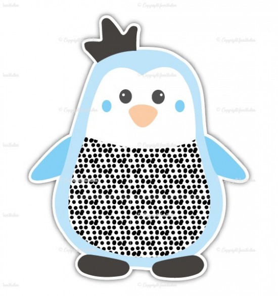 Geboortebord pinguin babyblauw
