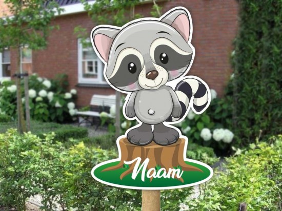 Geboortebord wasbeer