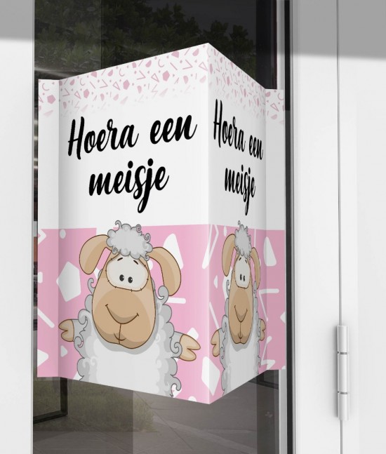 Geboorteraambord schaapje meisje