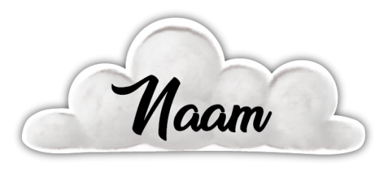 Naamwolk geboortebord