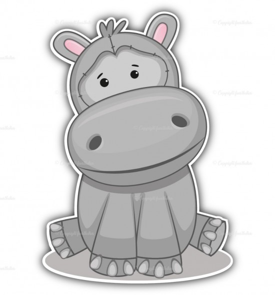 Geboortebord nijlpaardje