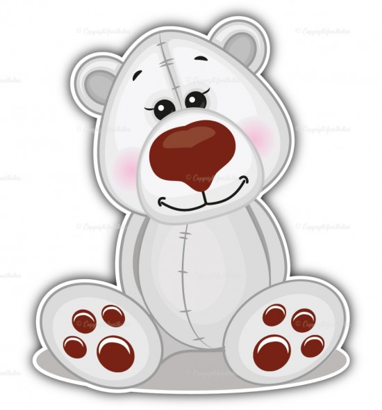 Geboortebord witte beer