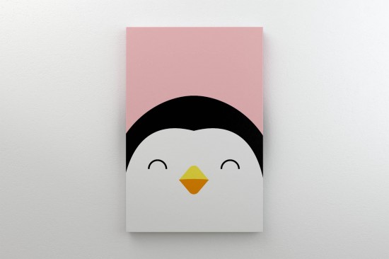 Zwarte pinguin canvas